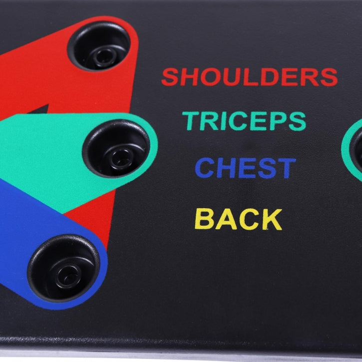 Punnerruslauta ja Irrotettavat Punnerruskahvat – 9 Asentoa, 200 kg, Musta