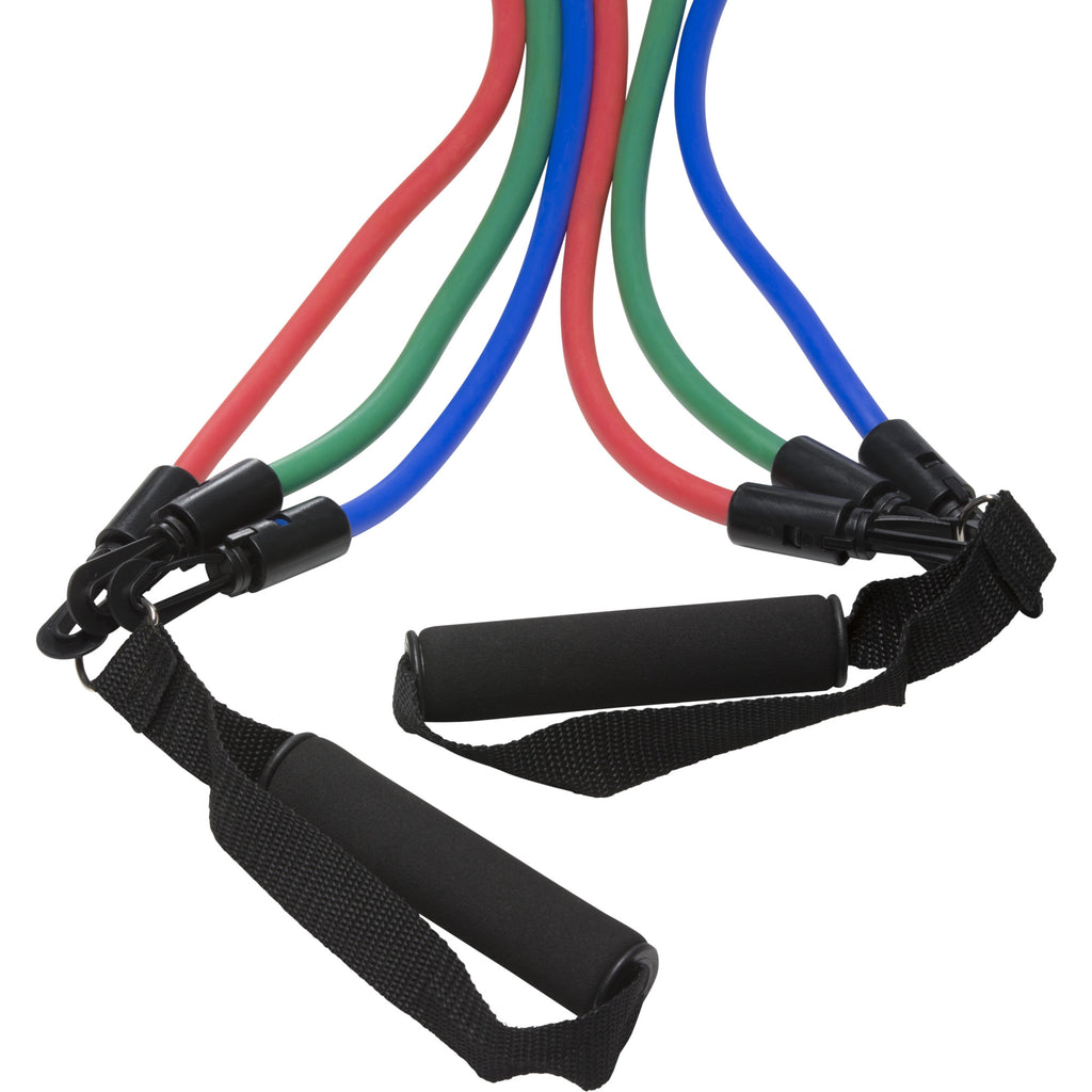 Vastuskuminauha Paketti Pehmustetuilla Kahvoilla Ja Säilytyspussilla, Vastus 1,4-5,3kg