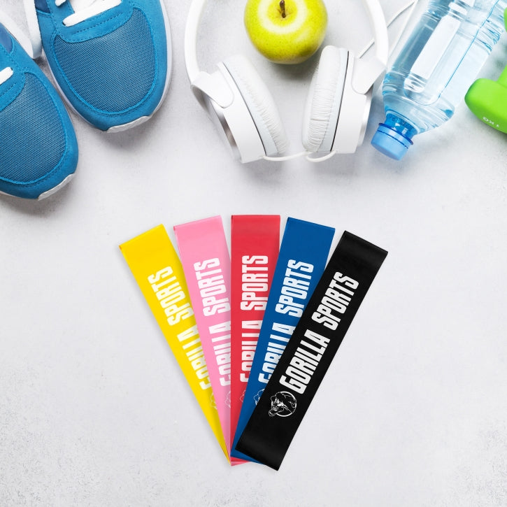 Mini Bands / Vastuskuminauhat 50cm, 5 Eri Vastusta/Väriä 4,5-15,8kg