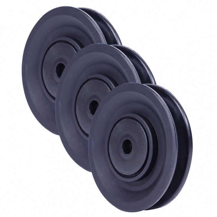 Kuulalaakeroidut Vararullat Taljaan 2x9cm Muovi Musta 3kpl