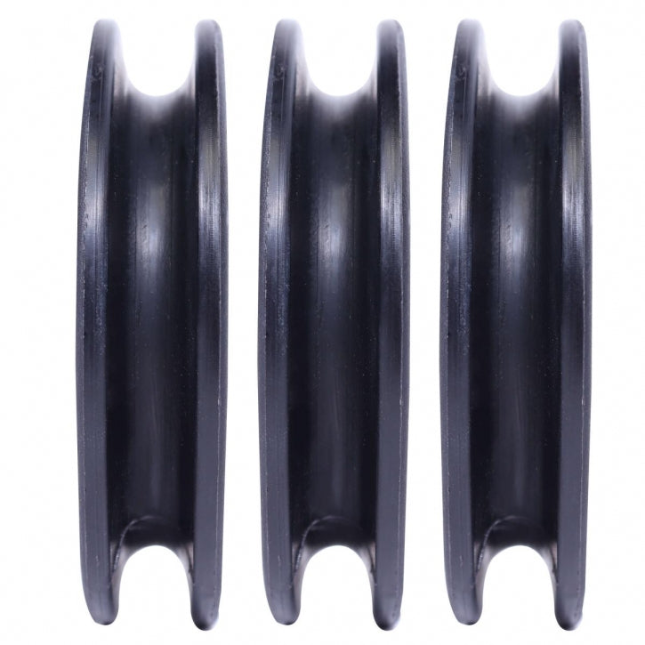 Kuulalaakeroidut Vararullat Taljaan 2x9cm Muovi Musta 3kpl