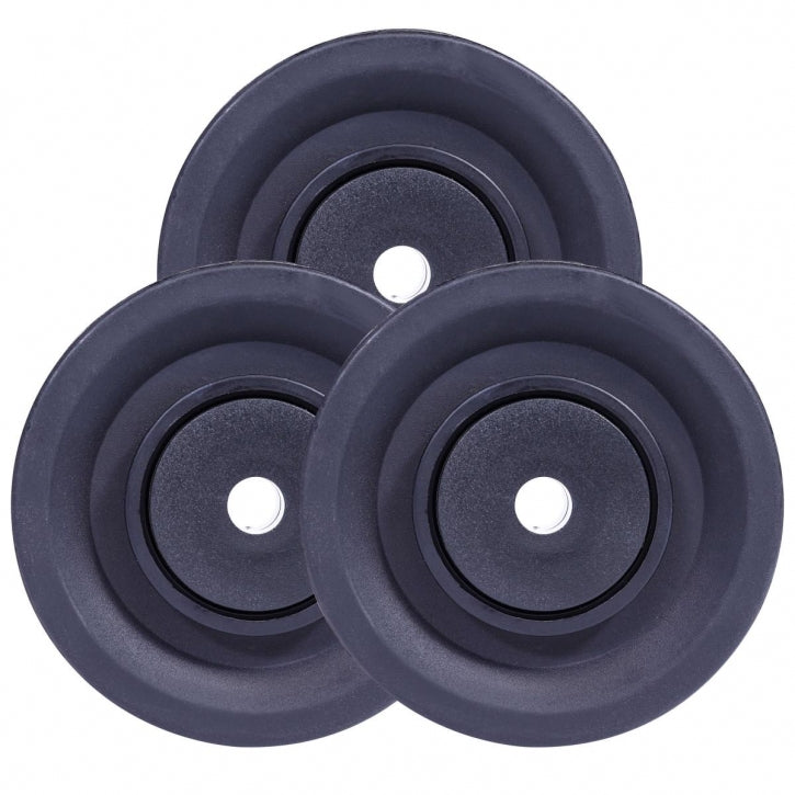 Kuulalaakeroidut Vararullat Taljaan 2x9cm Muovi Musta 3kpl