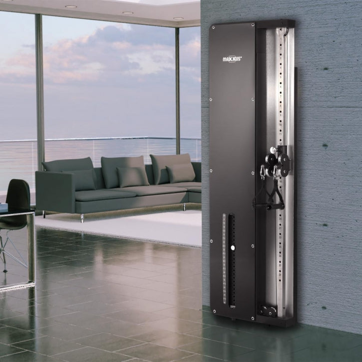 MAXXUS Seinään Kiinnitettävä Talja 60kg Painoilla 63x19x197cm Musta SmartGym H1