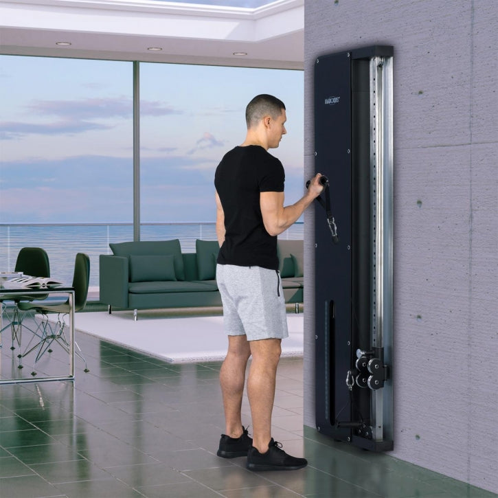 MAXXUS Seinään Kiinnitettävä Talja 60kg Painoilla 63x19x197cm Musta SmartGym H1