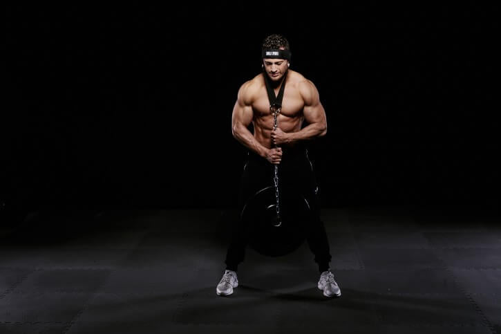 Säädettävä Niskanvahvistaja 95cm Ketjulla, Max. 25kg Nailon/Neopreeni/Teräs Musta