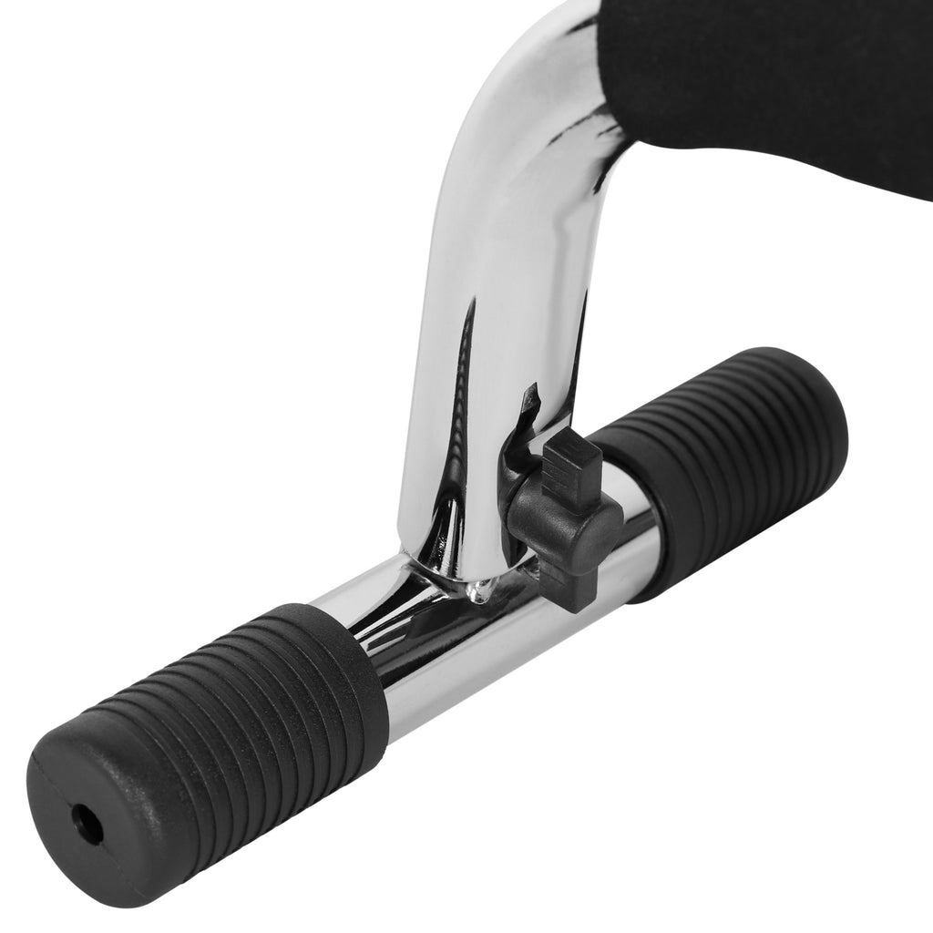 Punnerruskahvat Pehmusteella 2 kpl, Musta / Kromi, Max. 150 kg / puoli