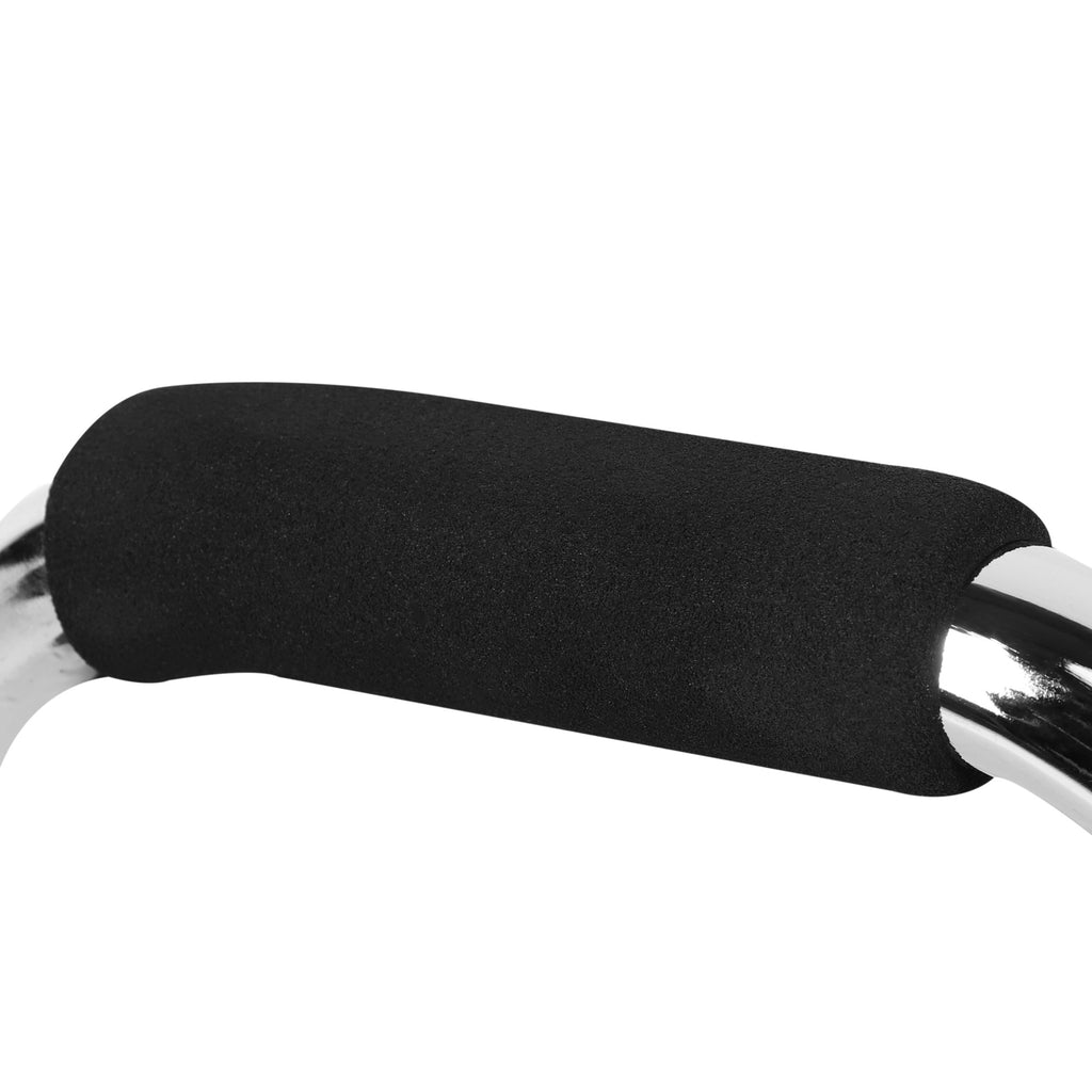 Punnerruskahvat Pehmusteella 2 kpl, Musta / Kromi, Max. 150 kg / puoli