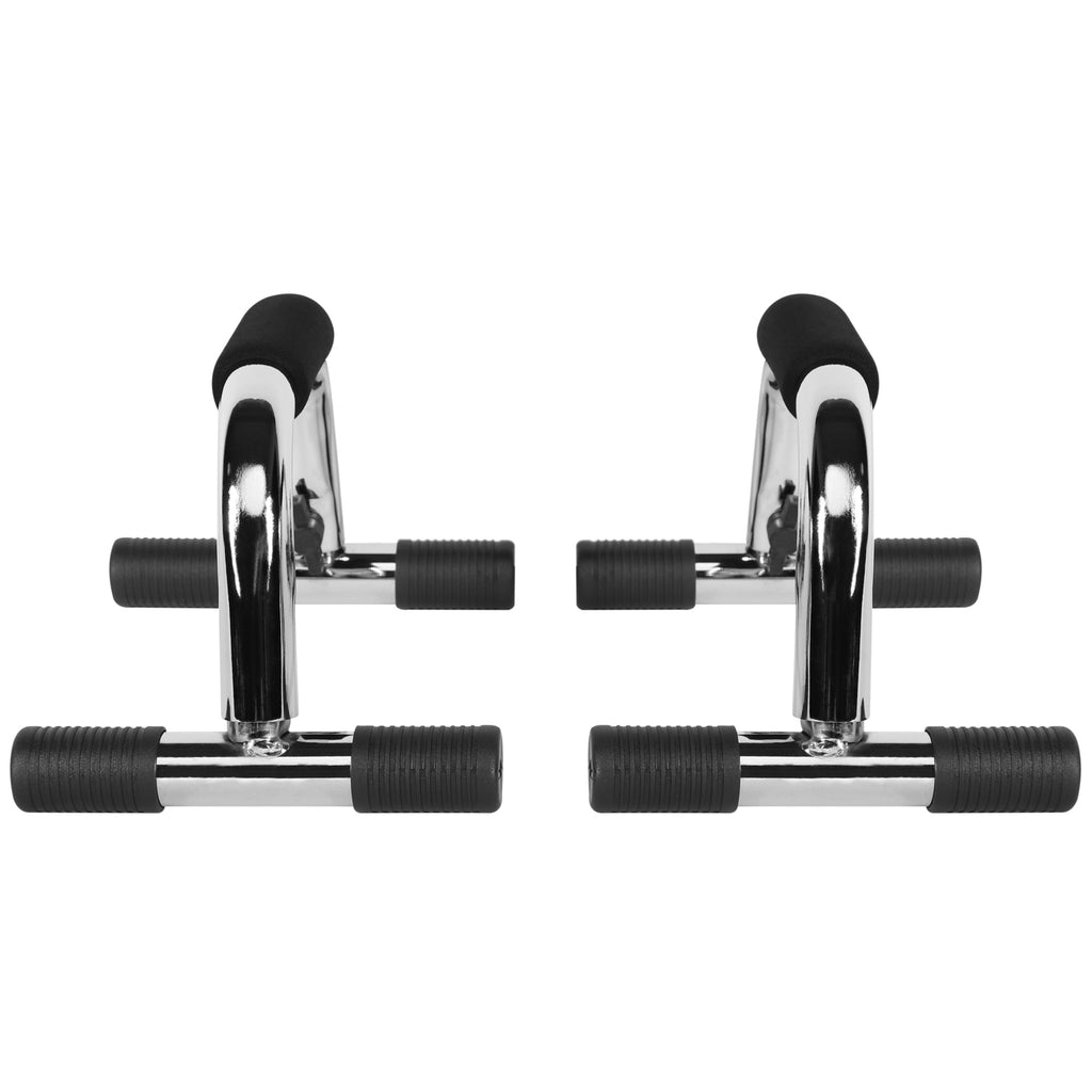 Punnerruskahvat Pehmusteella 2 kpl, Musta / Kromi, Max. 150 kg / puoli