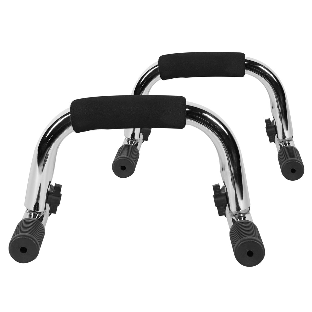 Punnerruskahvat Pehmusteella 2 kpl, Musta / Kromi, Max. 150 kg / puoli