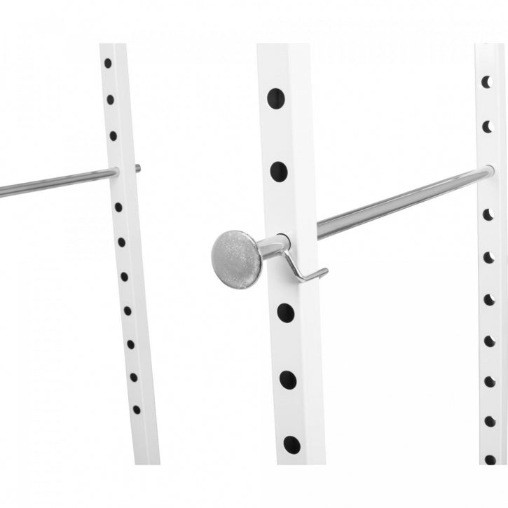Kyykkyhäkki / Power Rack Valkoinen – Turvaraudat, Leuanvetotanko, 200 kg