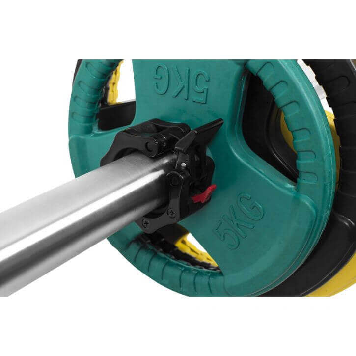 Pikalukot Ø 50/51mm Levytangoille Kumipinnoitteella Muovi Musta/Punainen 2kpl