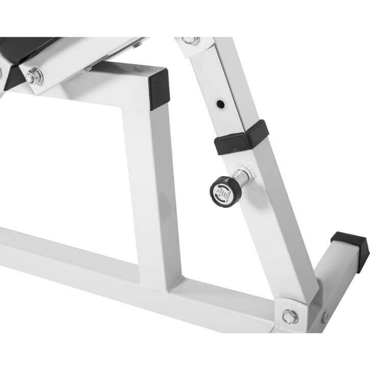 Säädettävä Vinopenkki / Treenipenkki 119x56x48-117cm Max. 200kg Valkoinen