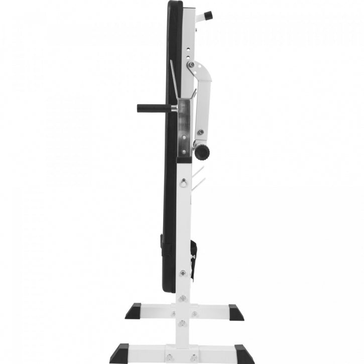 Säädettävä Punnerruspenkki Dippikahvoilla 118x54,5x92-112cm Max. 200kg Valkoinen