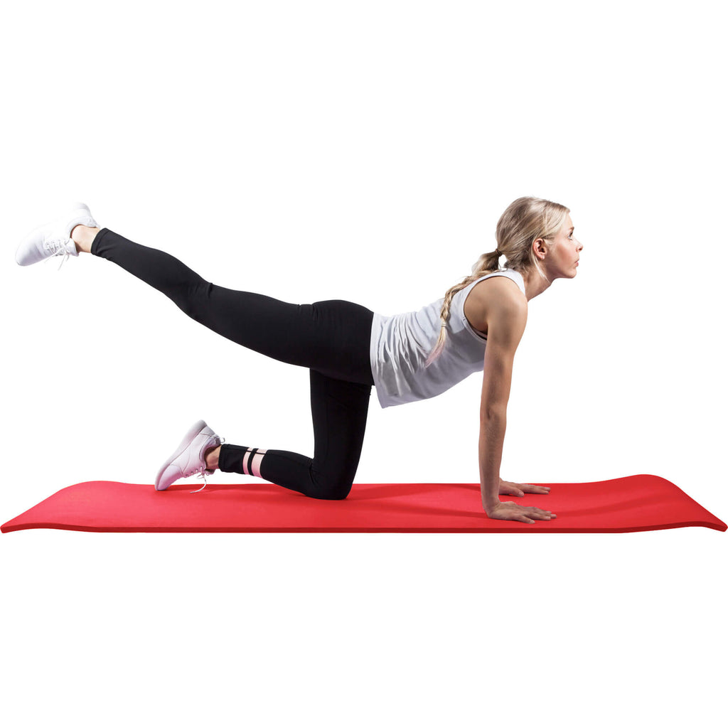 Jumppamatto Kantohihnalla, Punainen, 190x100x1,5cm