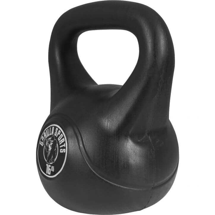 OUTLET, (B-laatu, lue tuotetiedot) - Vinyyli-kahvakuula 16 kg, Musta, Sementtitäyte