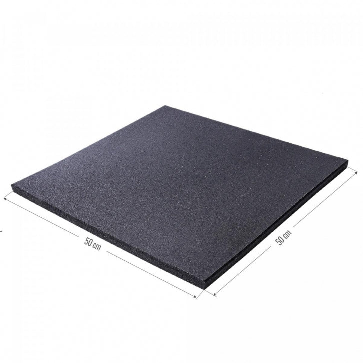 Suojamatto / Kumimatto 50x50x2cm, 18kg, Max. 1000kg Musta 4kpl