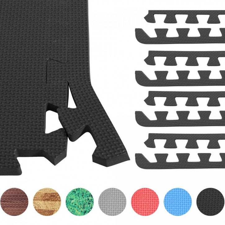 Suojamaton / Palamaton Reunapalat 8kpl 62,5x1,2cm EVA-Vaahtomuovi Musta