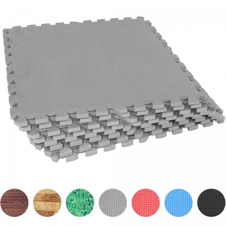 Treenimatto / Palamatto, 8 Palaa 60x60x1,2cm EVA-Vaahtomuovi Harmaa