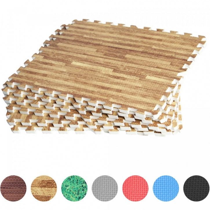 Treenimatto / Palamatto, 8 Palaa 60x60x1,2cm EVA-Vaahtomuovi Puukuosi
