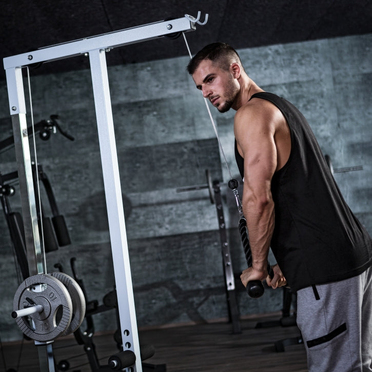 Ala- Ja Ylätalja Yhdistelmä Penkillä Ø 30/31mm Levypainoille Valkoinen