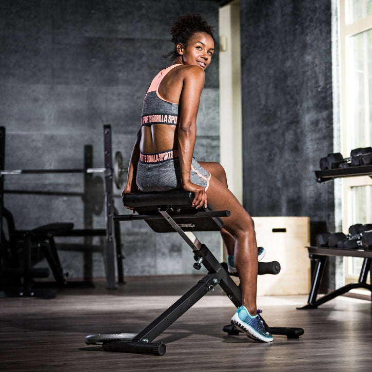 Selkäpenkki / Selkälihaslaite Taitettava Säädettävä 98x49x71-79cm Valkoinen