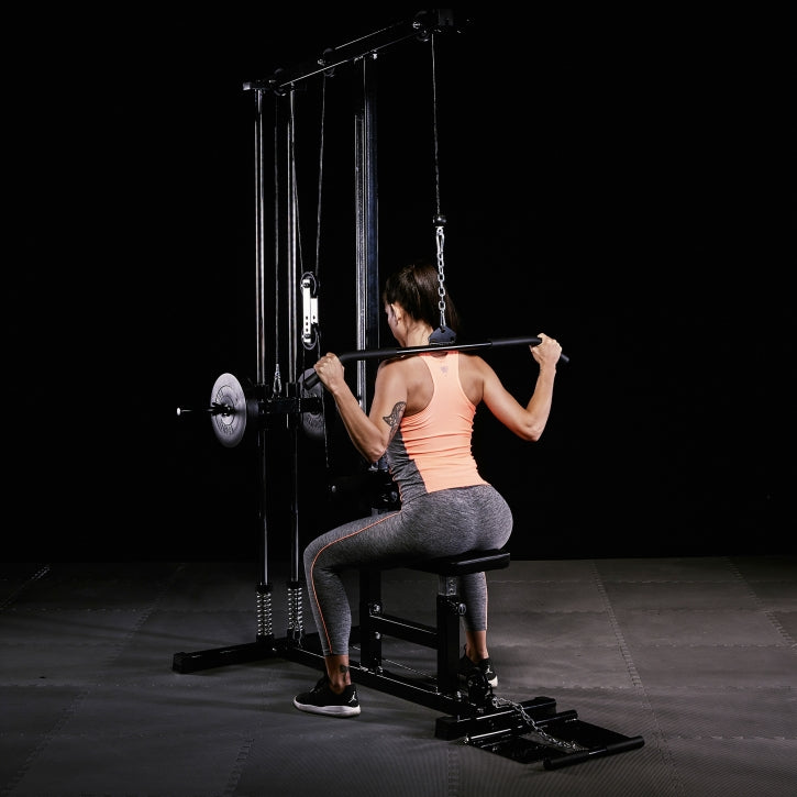 Monitoimitalja Säädettävällä Penkillä Ø 25mm Levypainoille Max. 300kg Musta