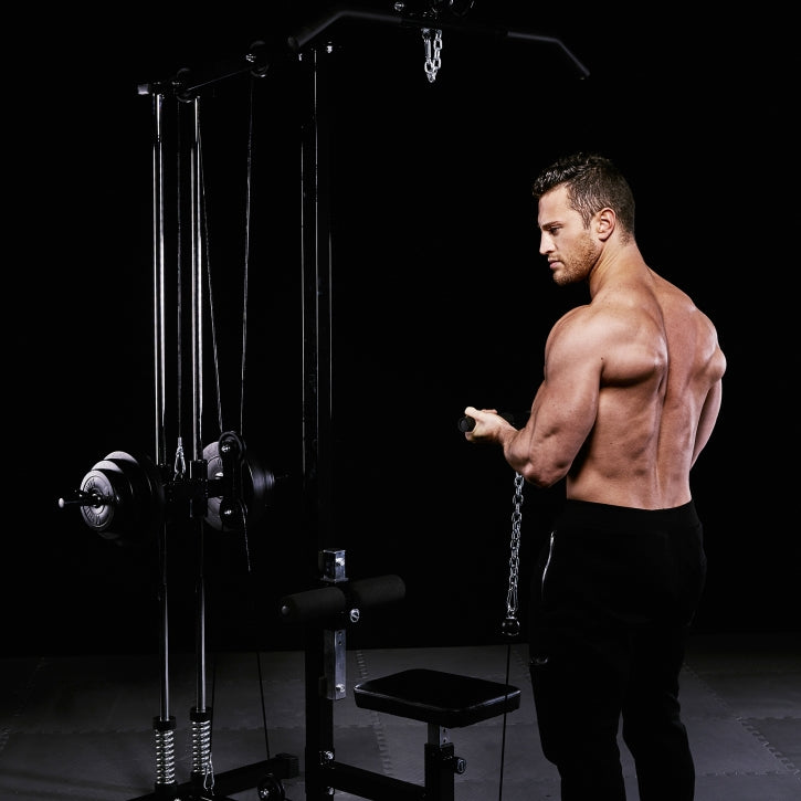 Monitoimitalja Säädettävällä Penkillä Ø 25mm Levypainoille Max. 300kg Musta