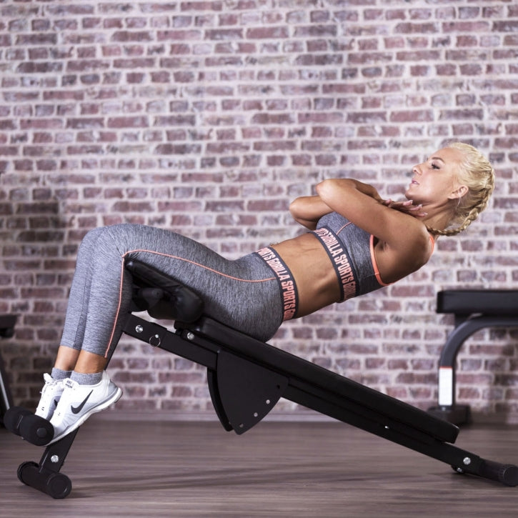 Säädettävä Vatsa-Selkälihaspenkki / Treenipenkki 131x71x95,5cm Teräs Musta