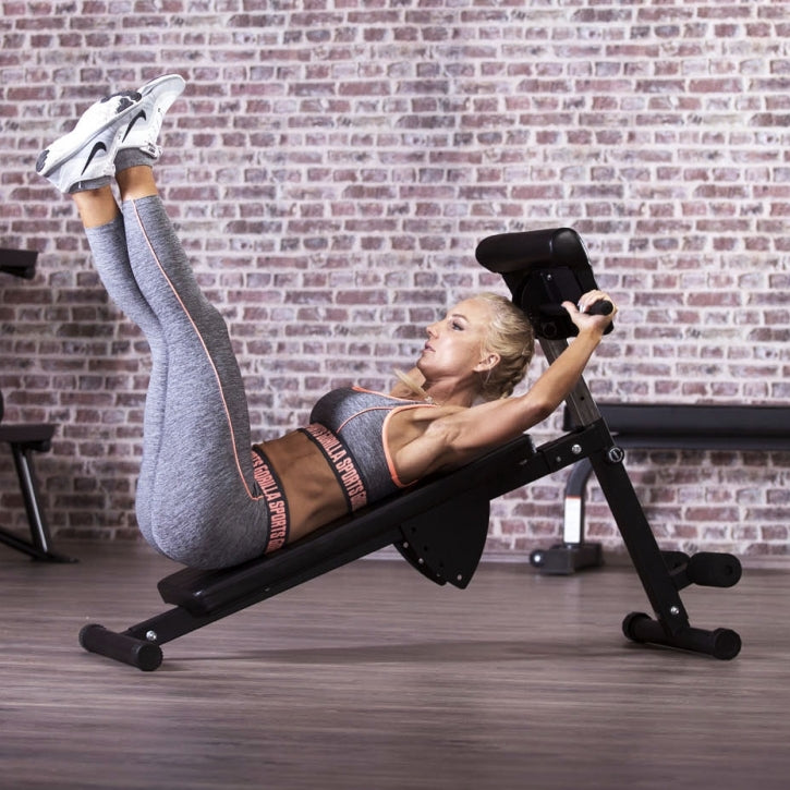 Säädettävä Vatsa-Selkälihaspenkki / Treenipenkki 131x71x95,5cm Teräs Musta