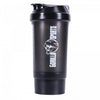 Gorilla Sports Shaker Lokerolla 500ml, 20.5x10cm, 100% BPA/DEHP-vapaa, Musta/Punainen