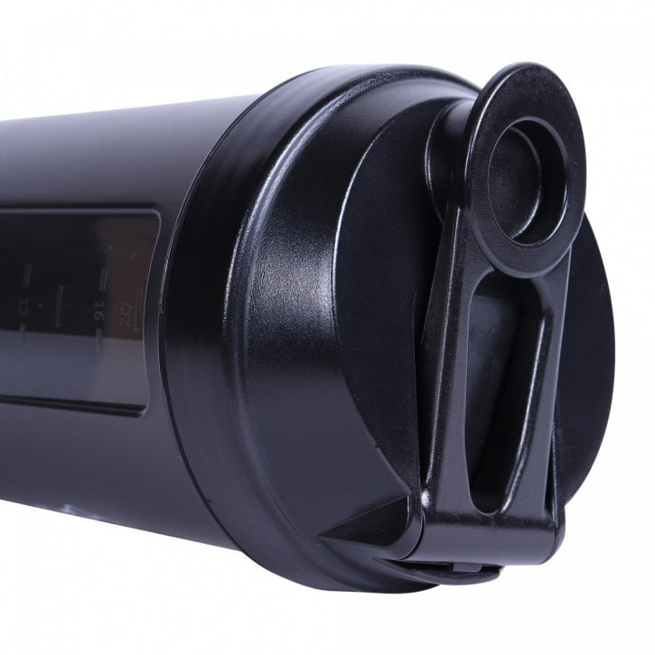 Gorilla Sports Shaker Lokerolla 500ml, 20.5x10cm, 100% BPA/DEHP-vapaa, Musta/Punainen