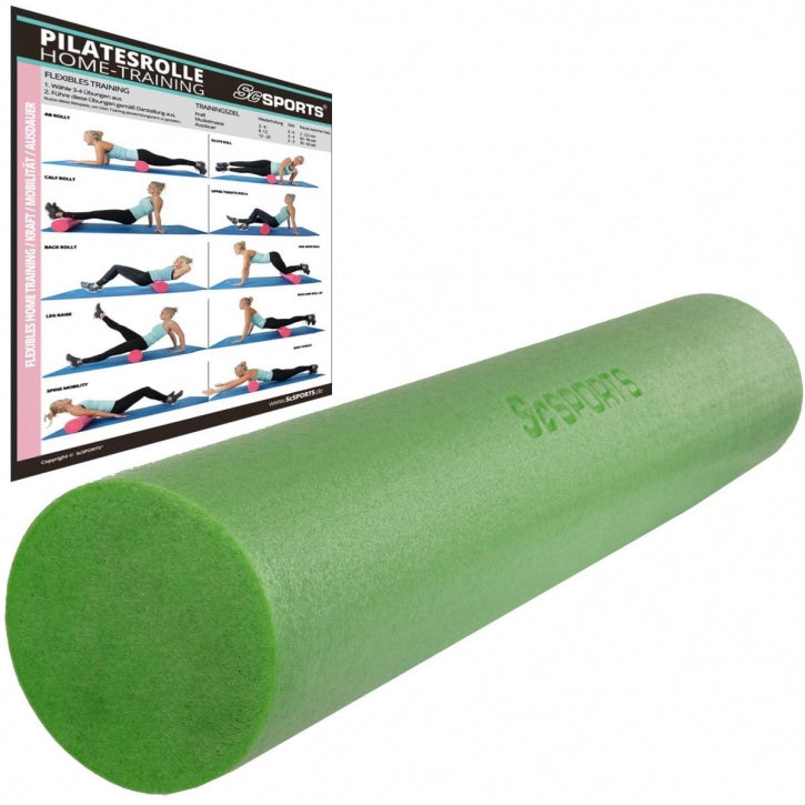 Pilatesrulla ScSPORTS, Foam Roller, Vihreä, 90x15cm