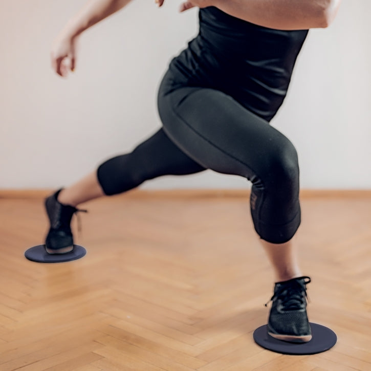 Liukutyynyt / Liukukiekko 17,5x0,8cm + Säilytyspussi Musta