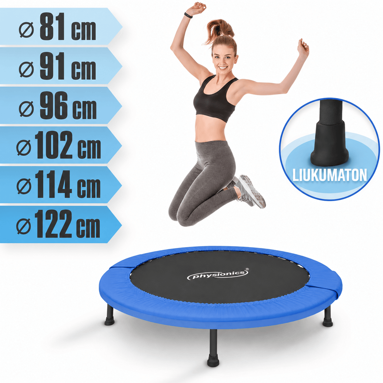 Fitness-trampoliini 81–122 cm