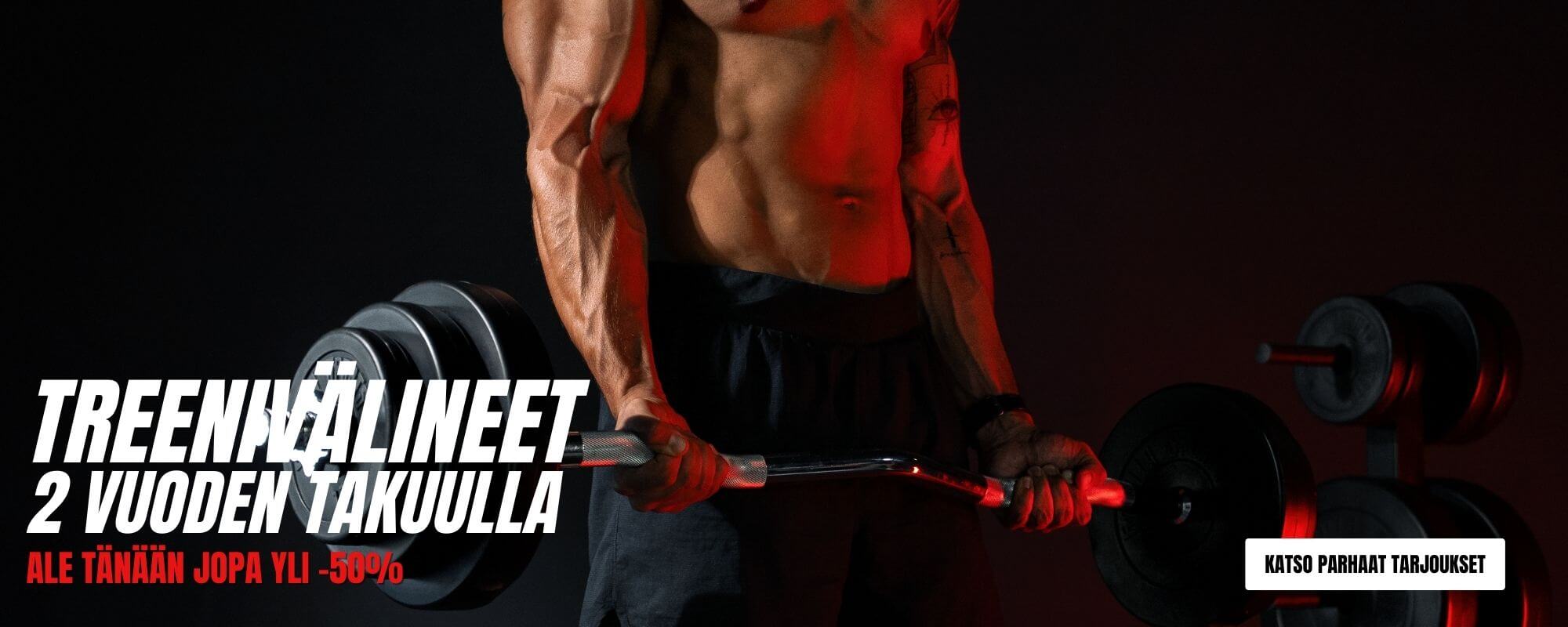 Treenivälineet 2 vuoden takuulla