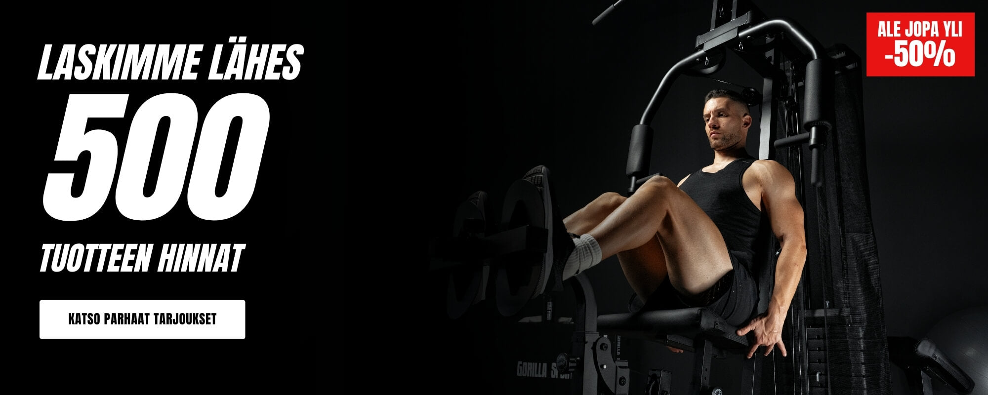 Laskimme lähes 500 kuntosalivälineen hinnat