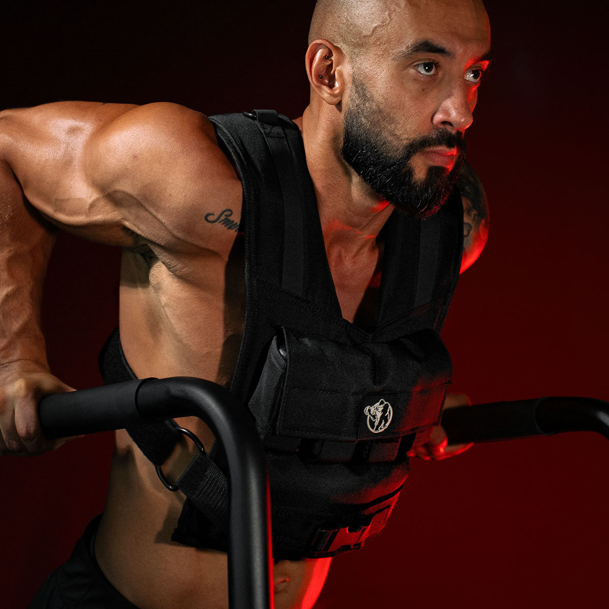 Säädettävä painoliivi 20 kg, musta