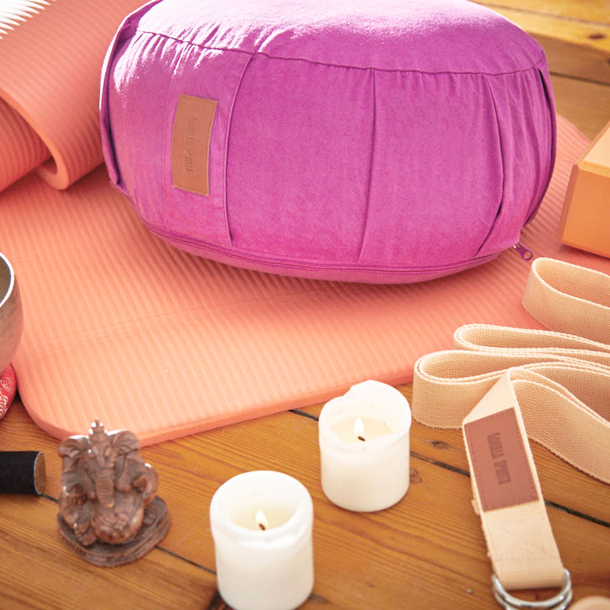 Joogatyyny, Puuvilla, Lime, 34x18cm