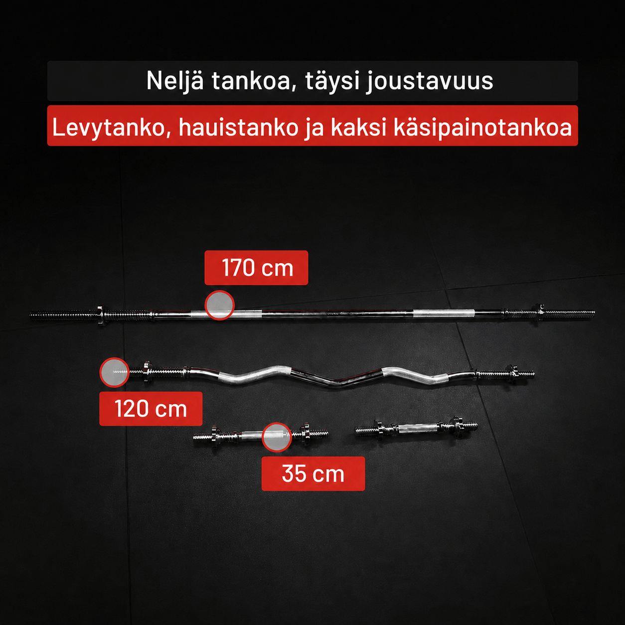 Vinyyli Tri Grip levytankosarja 100 kg