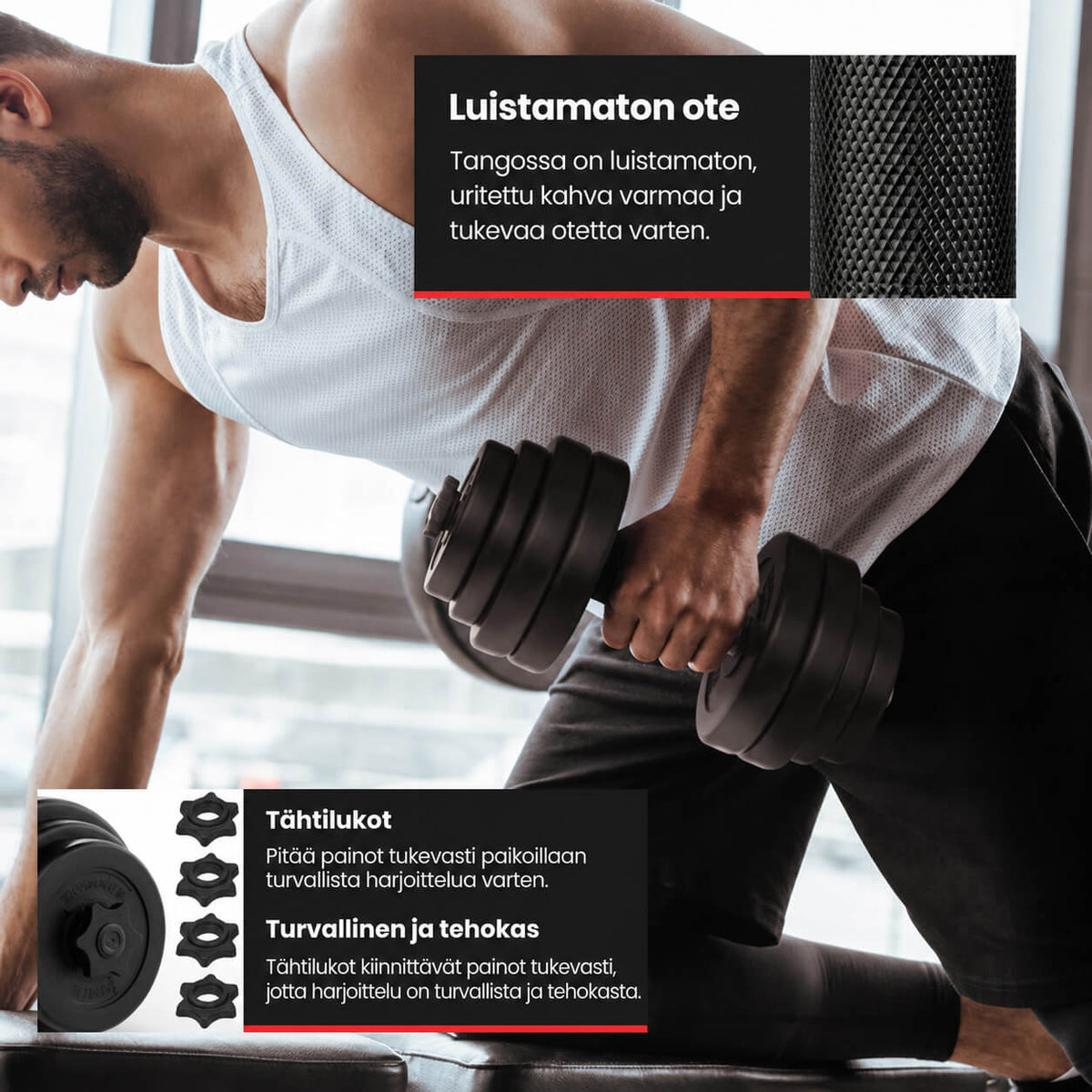 S dett v K sipainosarja 30 Kg Muovipinnoitetut Levypainot 25 Mm s-dett-v-k-sipainosarja-30-kg-muovipinnoitetut-levypainot-25-mm